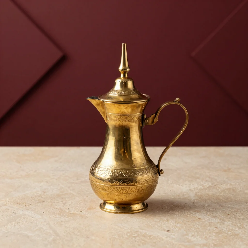 Hand-Carved Brass Dallah